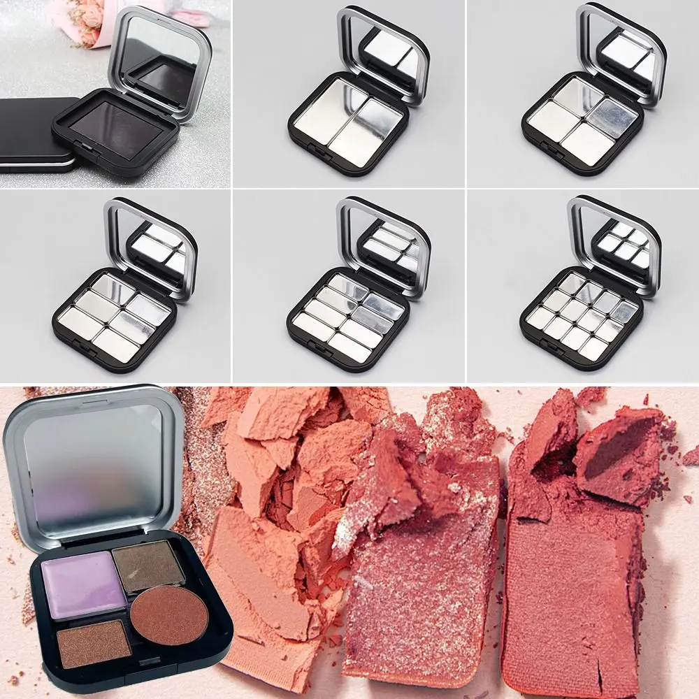 Multi-grids DIY Eyeshadow Palette Empty Black Magnetic Makeup Palette Match By Oneself with Mirror DIY Cosmetic Box