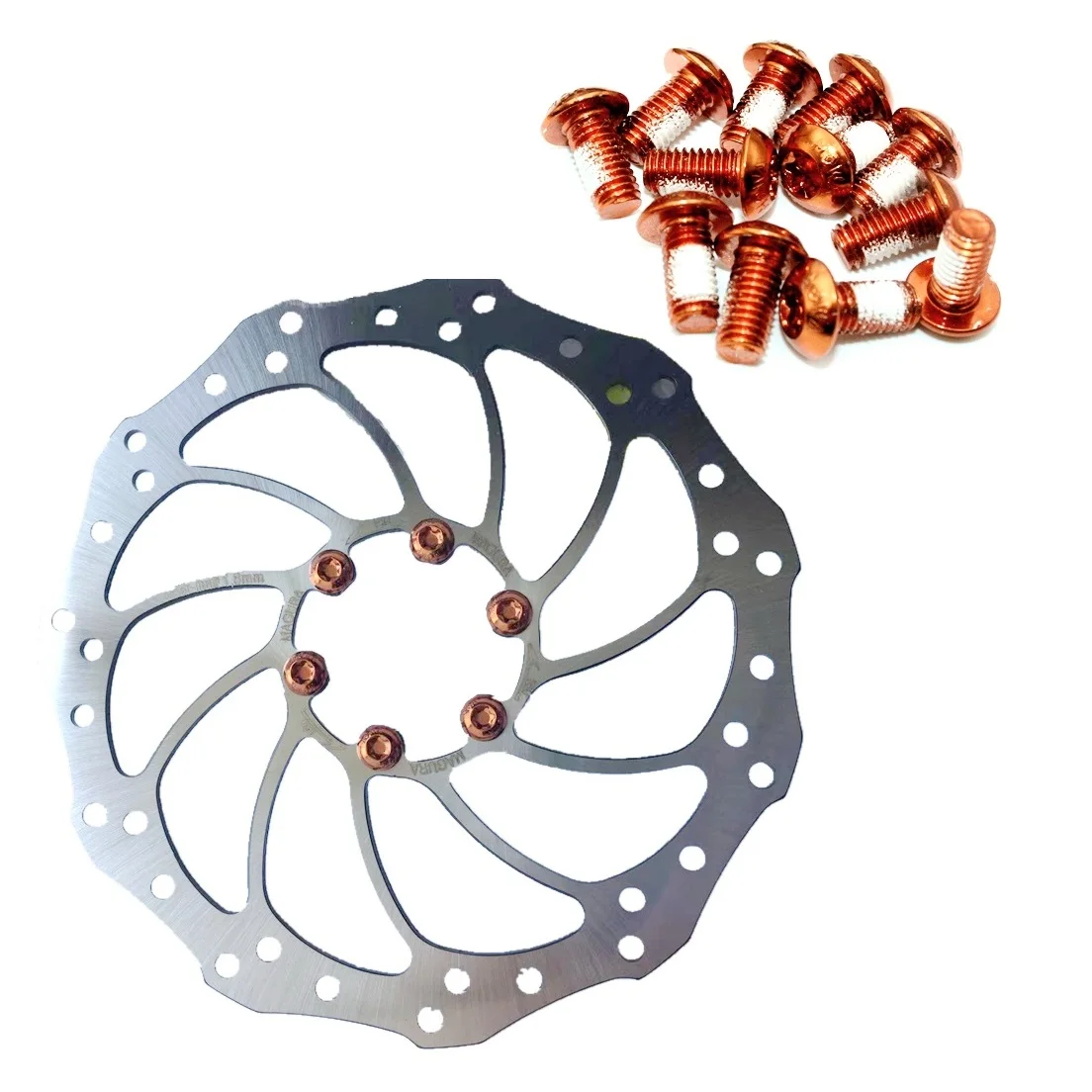 Mowa Bicycle Cycling Bike Disk Brake Rotor Bolts Screws / M5 10mm 12pcs