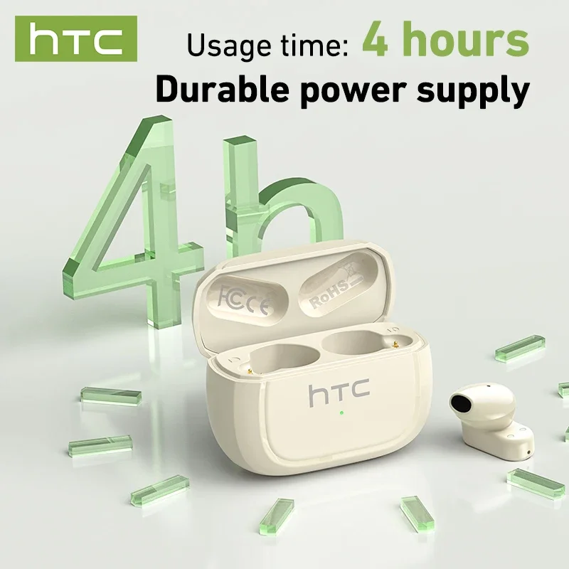 HTC NE51 Auricolari Bluetooth TWS Mini Auricolari Sport Cuffie wireless Auricolari intelligenti con riduzione del rumore Verde Nero - Image 4