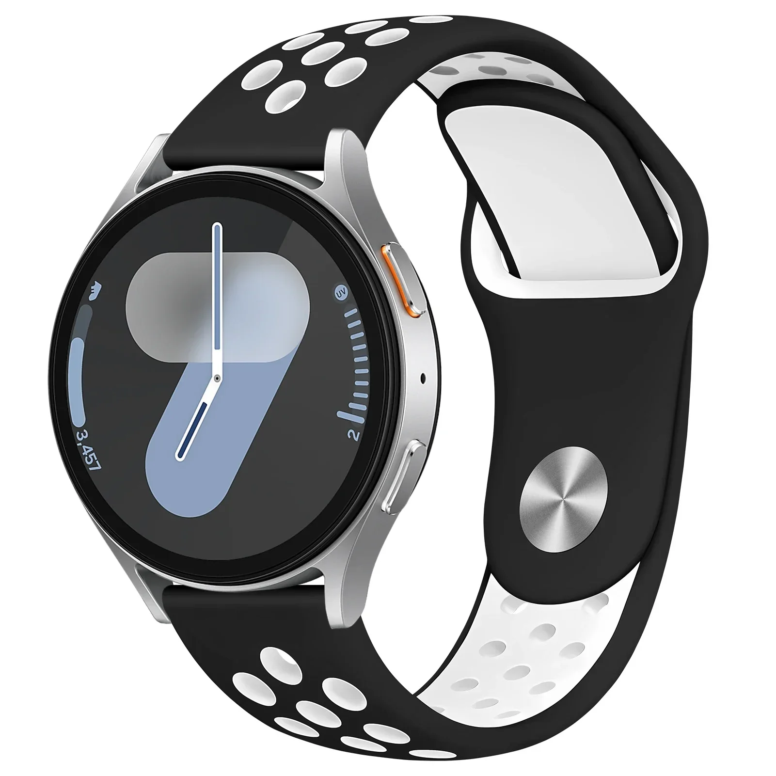 ตัวเลือกสินค้า สายซิลิโคนยืดหยุ่น 20-22 มม. สำหรับ Samsung Galaxy Watch 7/6/5 40-44 มม. และ Huawei Gear S3 43-47 มม.