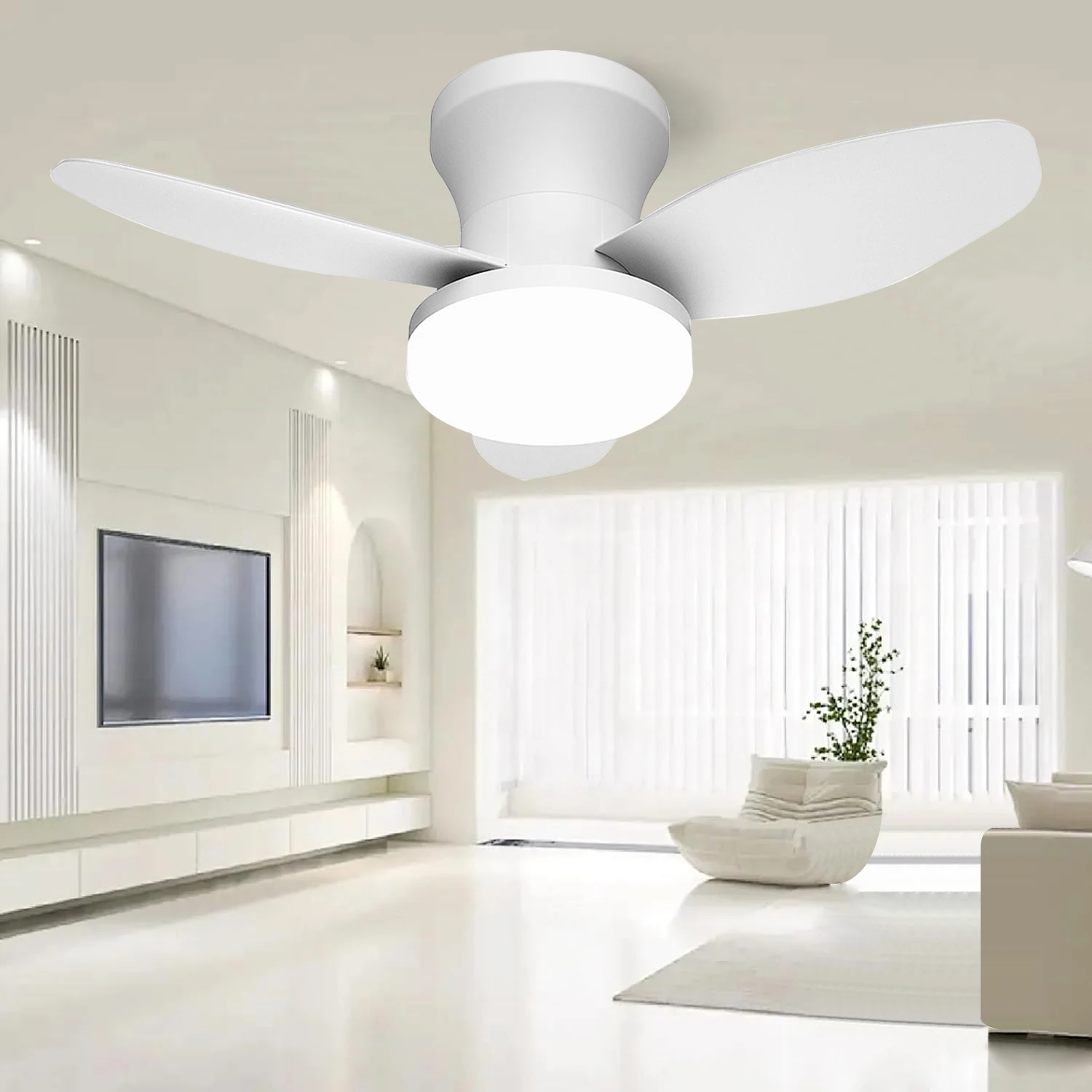 ASPOR LED Ceiling Fan With Light Bedroom E27 Ceiling Fan With Remote Control Silent Ceiling Fan Light I3879361717 - View #9