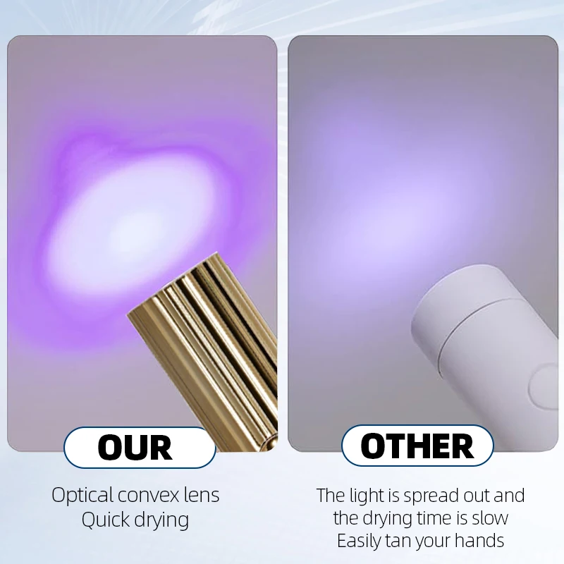미니 UV LED 네일 건조기 3W 휴대용 빠른 네일 건조 램프 네일 젤 경화 살롱 도구에 대 한 USB 충전식 미니 손전등 펜
