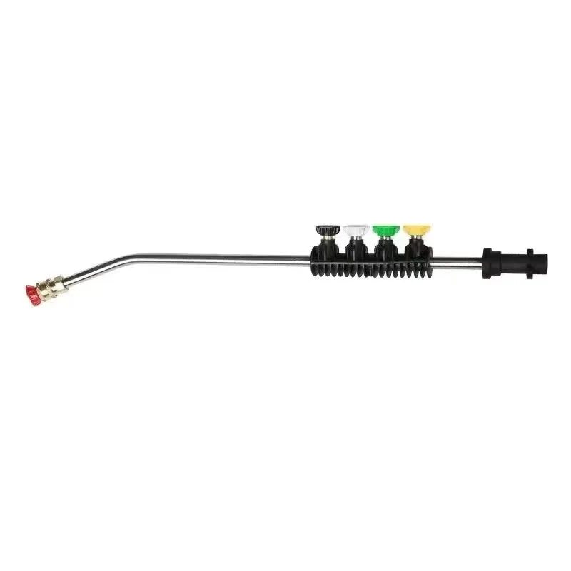 

For High Pressure Car Wash Gun Jet Gun With 5 Nozzle Heads Adjustable Angle Sprayer Curved Rod Washer