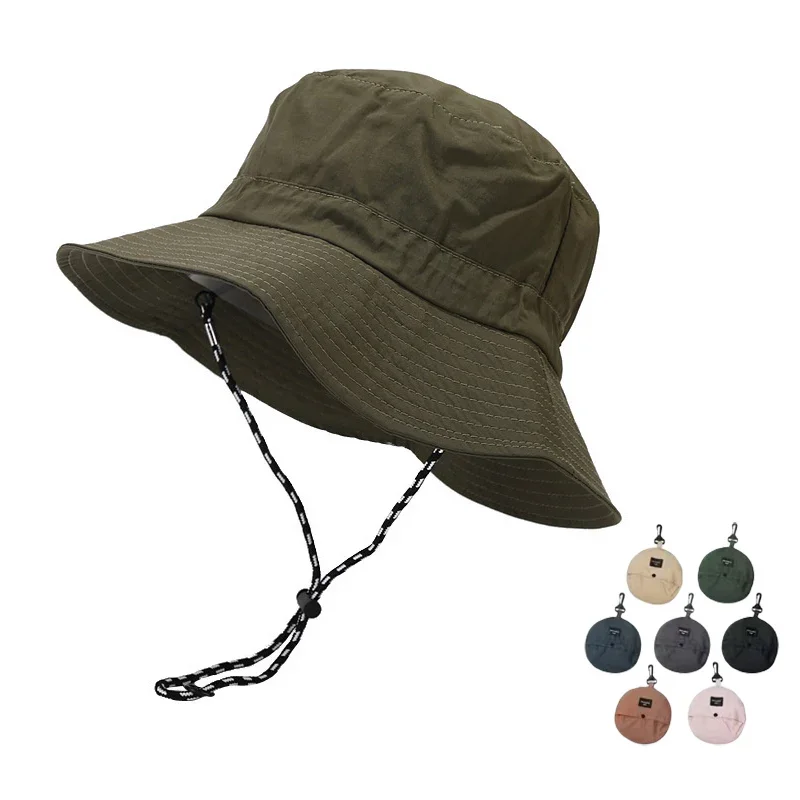 Quick Drying Fisherman Hats Women Men Outdoor Sun Anti-UV Protection Panama Hats Waterproof Camping Foldable Bob Bucket Sunhats