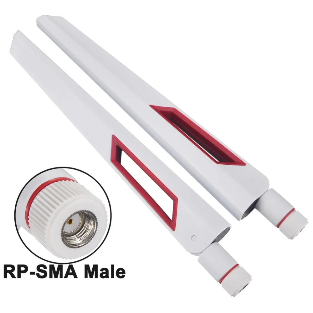 WiFi Antenna 2.4G 5G 5.8GHz SMA Male/ RP-SMA Male Universal Antenna Amplifier WLAN Router Signal Booster 12 dBi
