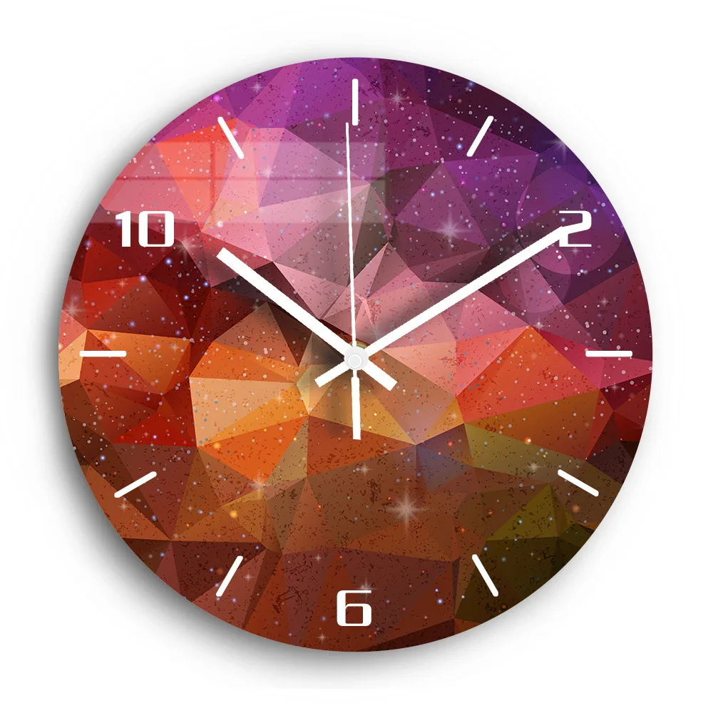 

Fashion Wall Clocks Acrylic Gradient Starry Sky Bedroom Living Room Romantic Decororation Clocks Reloj De Pared Room Decoration