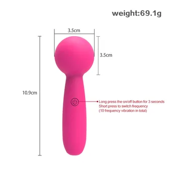 Wireless Vibrator AV Vibrator Magic Wand Female Clitoris Stimulator USB Rechargeable Massager Goods Adult Sex Toys 18 3