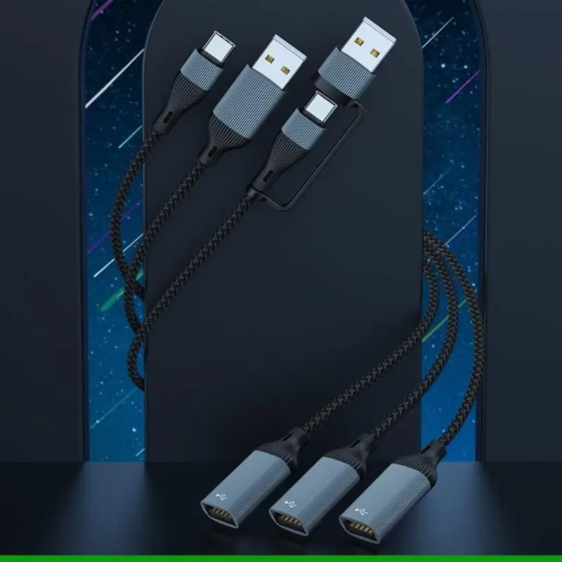 U55C USB 유형 C 3 USB 2.0 어댑터 USB 어댑터 OTG 케이블 커넥터 유형 C 남성 USB 여성 OTG 케이블 노트북 컴퓨터