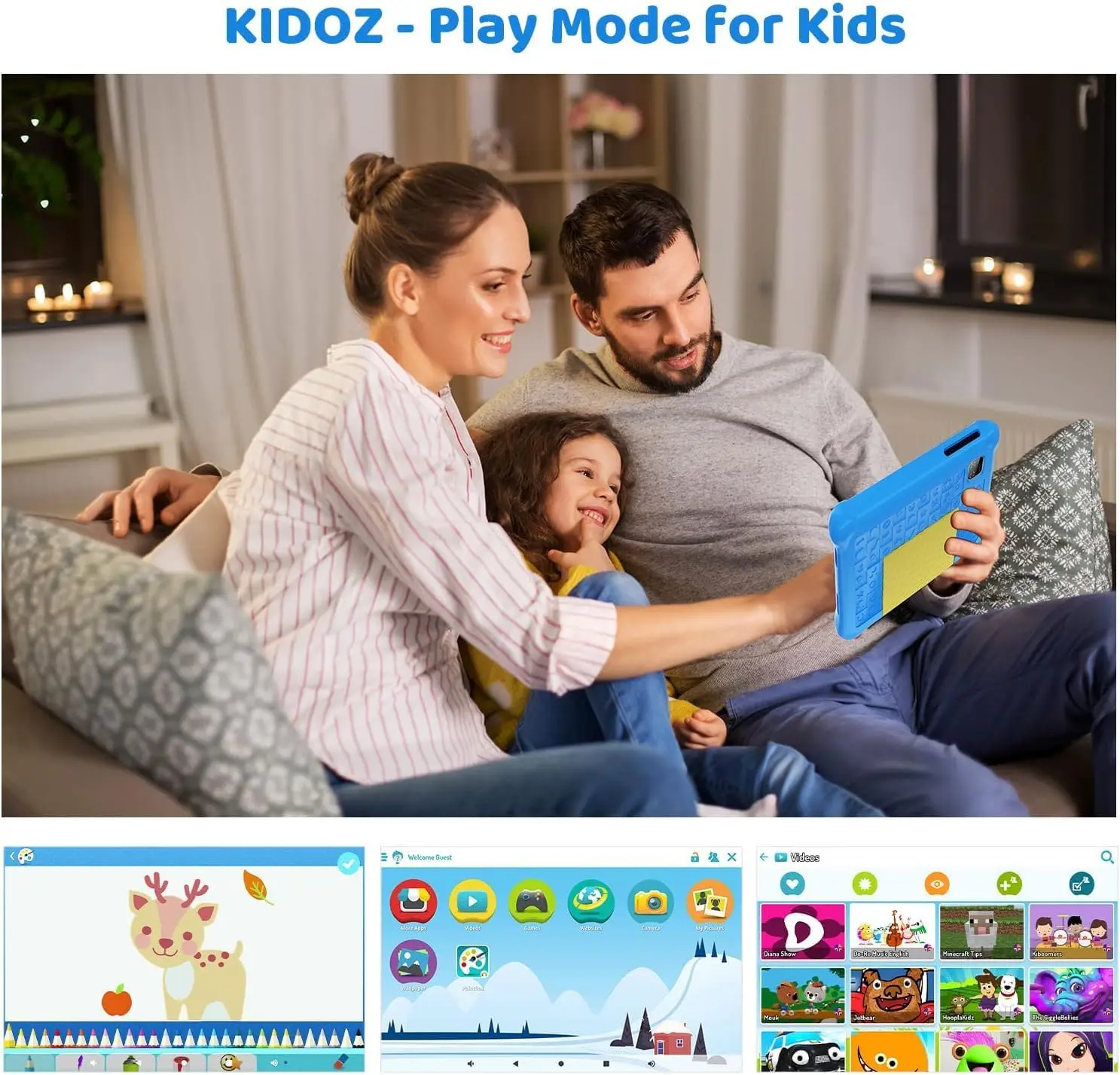 Kid Tablet 7 Inch Tablet for Children Android 13 5GB RAM 32GB ROM 128GB Expandable Quad Core Wi-Fi Bluetooth Type-C Children's - Image 4