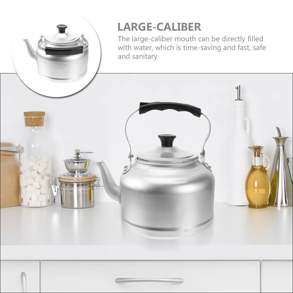 Aluminum Kettle Coffee Pot Water Heating Household Teakettle Handle Handheld Stovetop Wear-resistant Jug Camping