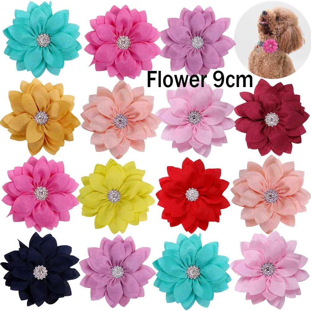 Bulk Flower-Collar Dog Accessories Dog Bow Tie Pet Dog Collar Accessories  Flower For Dog Collar Dog Flower Collar Accessory 3