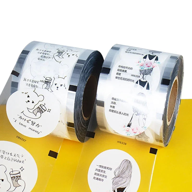 3000 Pcs Milk Tea Sealing Film Juice Sealing Film 90/95 Caliber Paper Plastic Dual-use Disposable Sealing Film Customized Logo 2