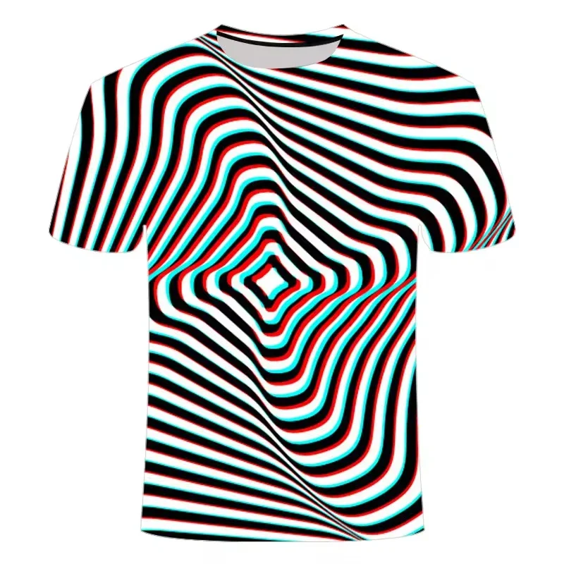 

Мужская футболка с геометрическим принтом, круглым вырезом и длинным рукавом