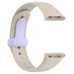 Silicone Sport Strap Replacement Wristband for Mi Watch Lite 3 (Ivory white purple)