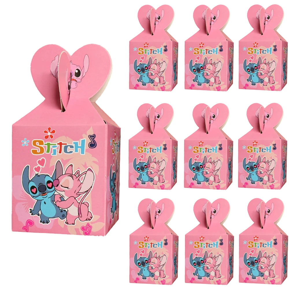 Lilo & Stitch – boîte à bonbons rose, 12/24/36 pièces, fournitures pour  fête d'anniversaire pour filles, coffret cadeau pour fête prénatale,  décoration de boîte à bonbons - AliExpress