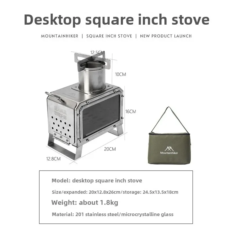 MOUNTAINHIKER Portable Wood Stove, 6