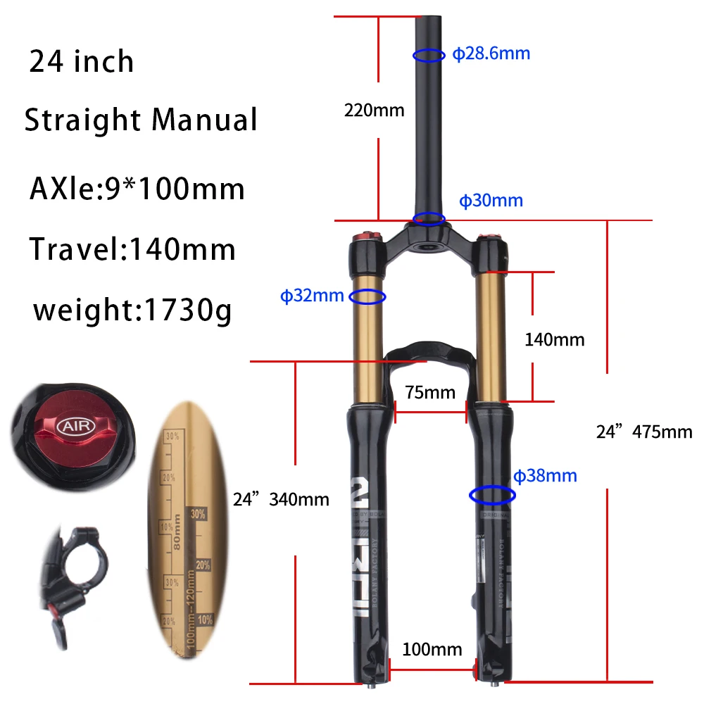 Bolany Mountainbike Luft sup ension 1/26/27/29 Zoll 120mm Luft und Öl  Remote Fahrrad gabel 29 Schnell verschluss MTB Fahrrad zubehör - AliExpress