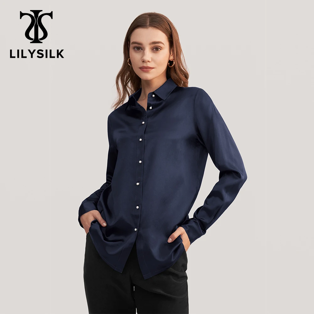 Silk Shirt Button Women New Free 