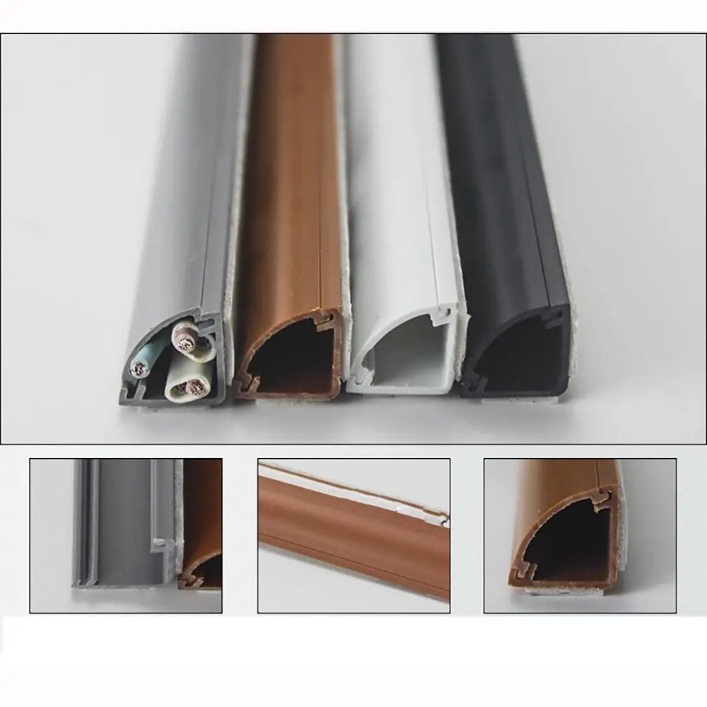 Description Picture 2 of itemAnti-extrusion Floor Cord Cover Triangle Self-Adhesive Extension Wiring Duct Protector Durable Electric Wire Slot Home Outdoor