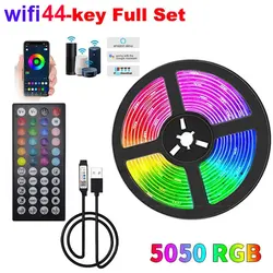 Smart Bluetooth RGB LED Strip Light for Room and TV Decor, 5m or 10m (44KEY Wifi)