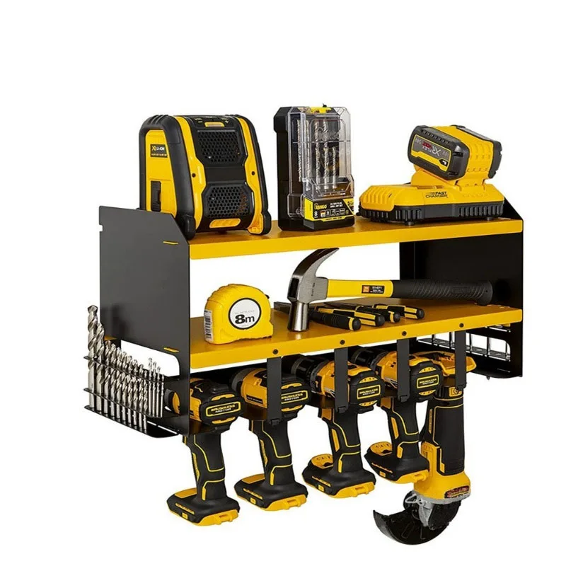 Electric drill screwdriver tool holder Get the most out of your shop or garage with the Power Tool Wall mounted storage rack 2