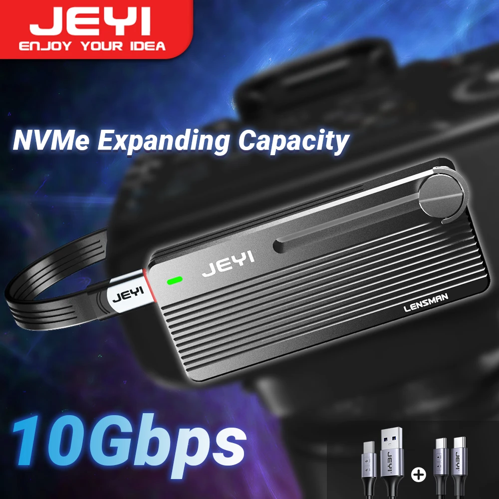 Nvme Ssd Enclosure com Parafuso de Montagem da Câmera Usb 3.1 Gen2 10gbps Transfer Câmera Imaging Compatível com pc Telefone Jeyi-m.2