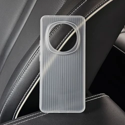 Matte Clear Silicone Luggage Stripe Phone Case Cover for Honor Magic 6Pro (Matte white)