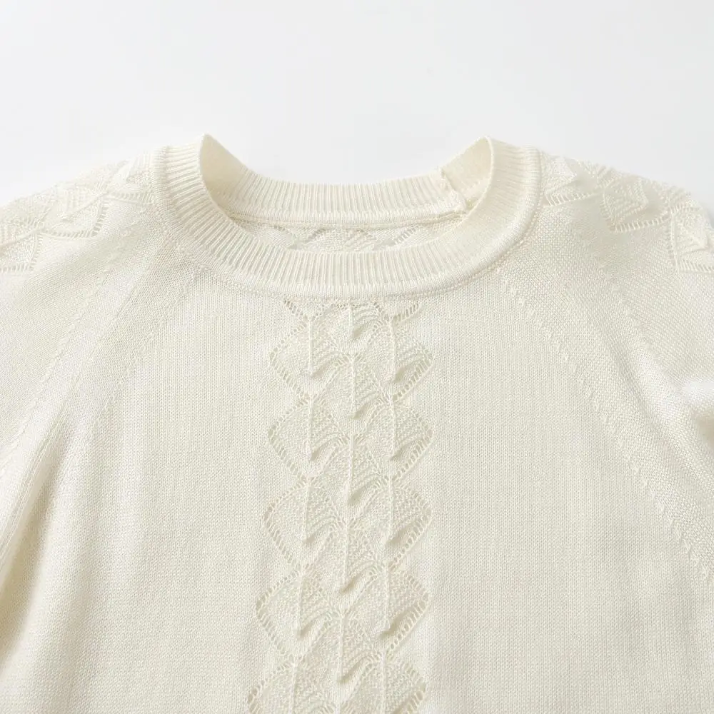 Clibeso  소년 니트 의류 세트, 밀크 화이트, 얇은 니트 코튼 탑, 긴 바지, 어린이 잠옷 의류, 2 개