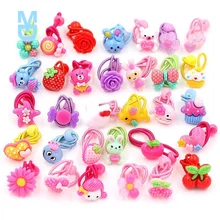 

New 40Pcs/Lot Girls Hair Accessories Gift Box Elastic Hair Bands Flower Hair Clip Bows Headband Hairband Cute Hairbands for Kid