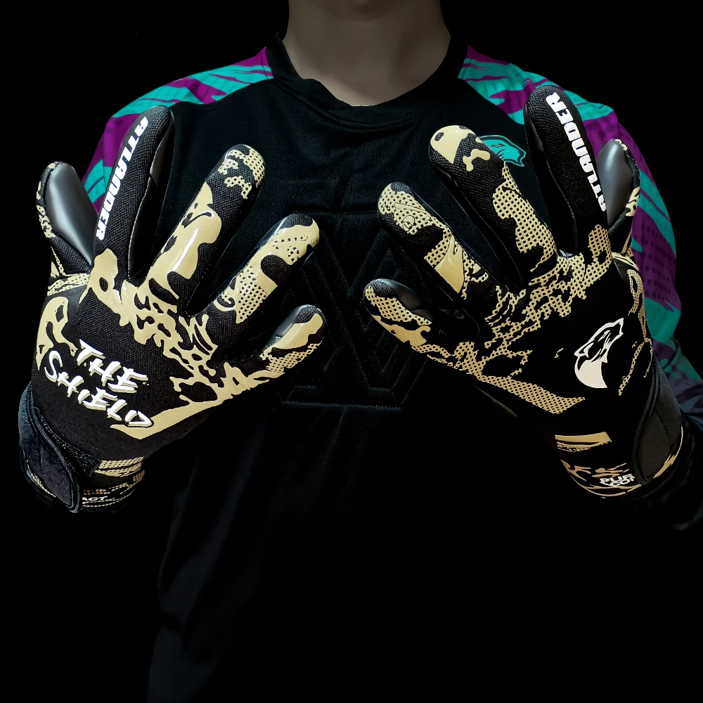 Erwachsene Kinder Fußball Torwarthandschuhe Latex Verschleißfeste Sporthandschuhe Professionelle Spiel Anti-Rutsch-Fußball Torwarthandschuhe – Detail 38