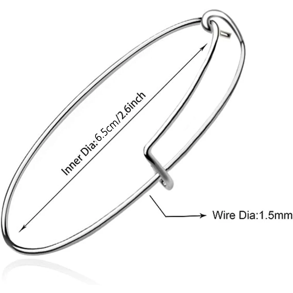 Bangle Bracelet 20Pcs Women&rsquo;s Retractable Adjustable Bracelet DIY Craft Jewelry Making For Women Thank You Gifts