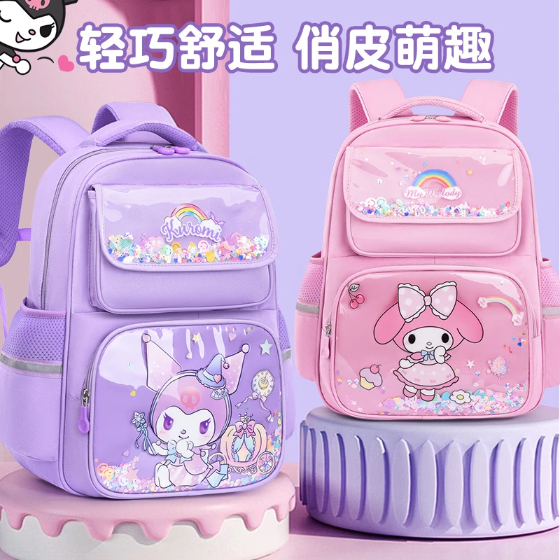 Children Backpack Sanrio New Melody Student Schoolbag Stain-Resistant Cute Cartoon Casual and Lightweight Shoulder Pad Backpack children backpack children bag students backpack shoulder backpack