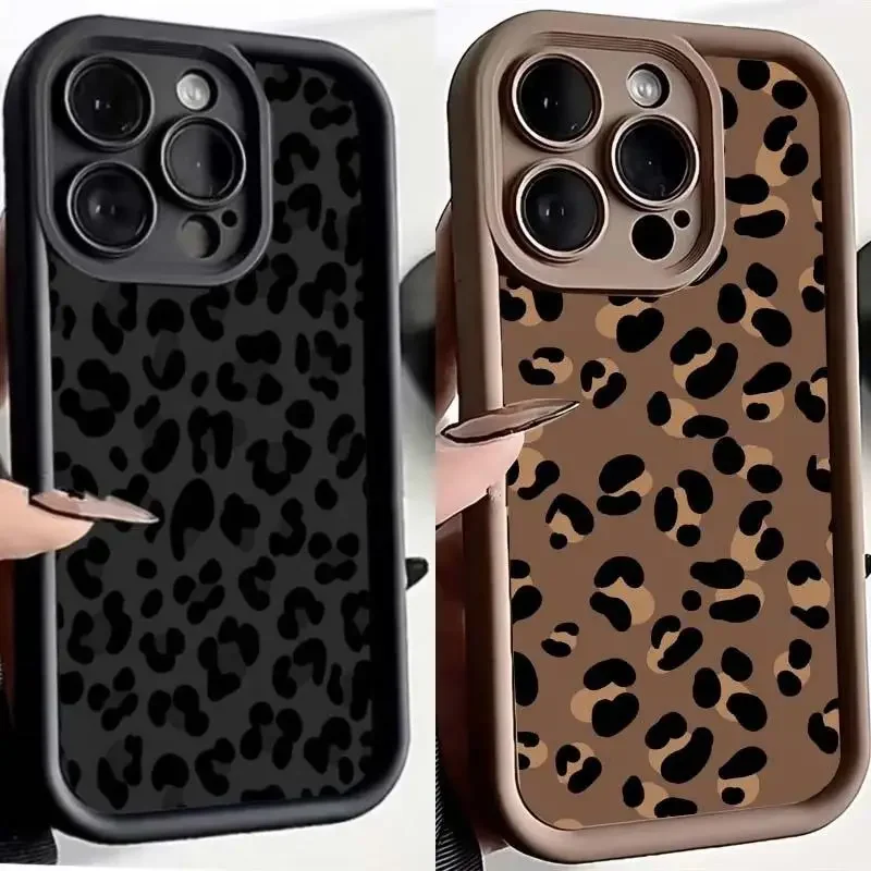 Chic Retro Black Leopard Phone Case Cover