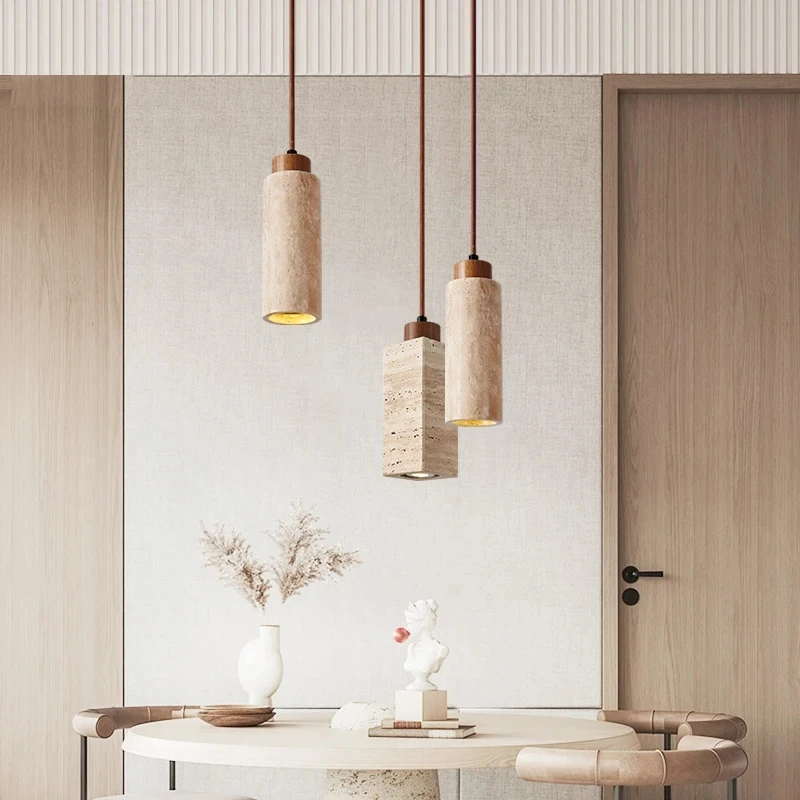 Популярный новый стиль Wabi Sabi, декоративная подвеска из желтого камня, в скандинавском стиле, теплый семейный прикроватный светильник для ресторана