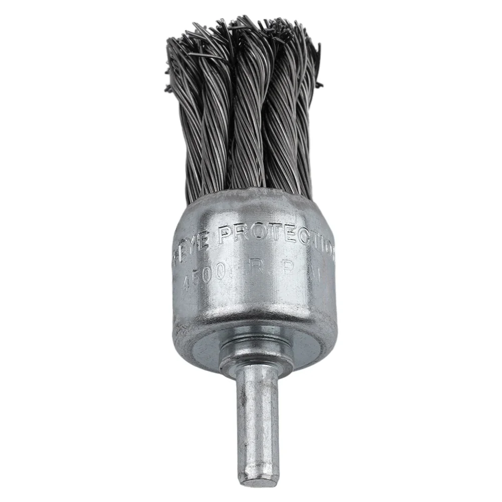 25/20mm Steel Brush Knot Wire End Brush Rust Paint Removal Tools With Shank For Die Grinder Or Drill Polishing