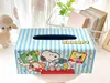 Snoopy New Cartoon PU Tissue Box Tissue Cover Car Removable Tissue Box Storage Box 4