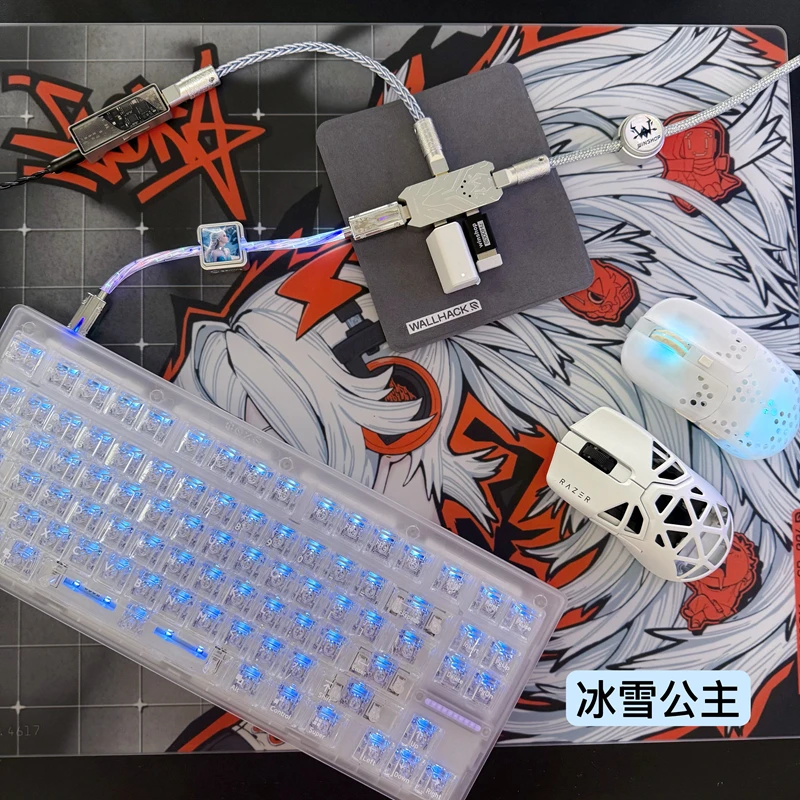 Winshop 기계식 키보드 와이어 분리 가능 1  4 8K 유형 C USB 포트 데스크탑 컴퓨터 게임용 키보드 데이터 케이블 전문