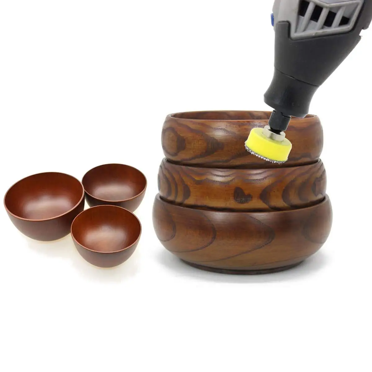 Sanding Pads 4PCS 1 Inch Hook and Look Set Shank Drill Sanding Disc Backing Pads Kit for Wood Auto Surface Grinding