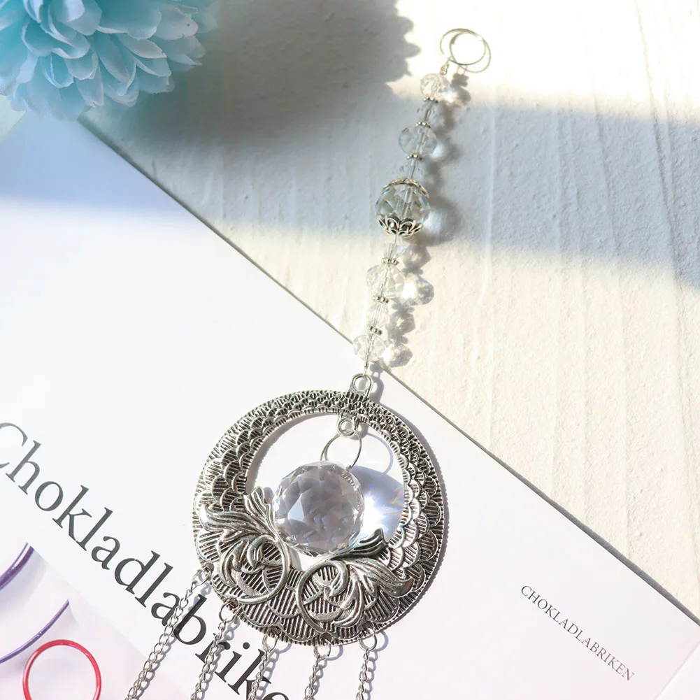 Crystal Wind Chime Crystal Sun Catcher Round Ball Dream Catchers Wind Bells Hanging Home Room Chandelier Garden Decoration sun catcher sun catchers