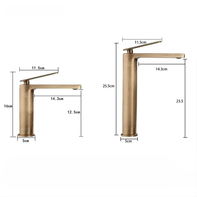 ก๊อกน้ําอ่างล้างหน้าโถส้วม ทองเหลืองด้ามเดียวหลุมเดียว สีเทา สีขาว ก๊อกน้ําอ่างล้างหน้าเคาน์เตอร์ร้อนและเย็นแบบเรียบง่ายในห้องน้ํา 1