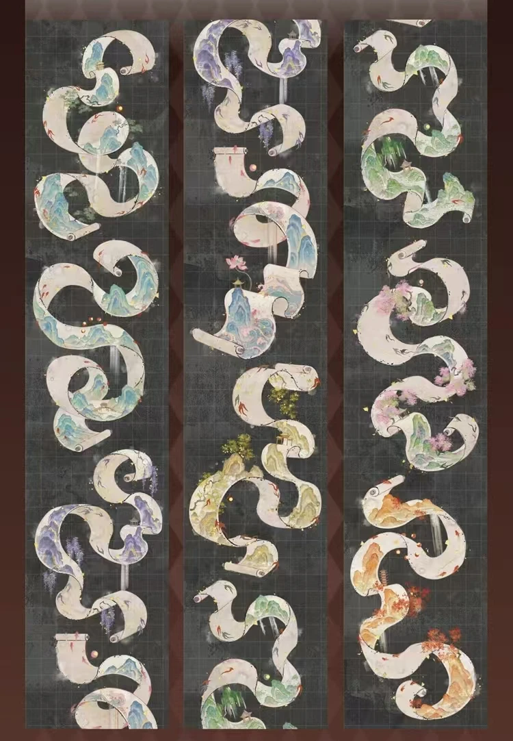 Loop Vintage Girl Mountain Shiny Shell PET Tapes DIY Decor Scrapbooking Journal Material Sticker 1