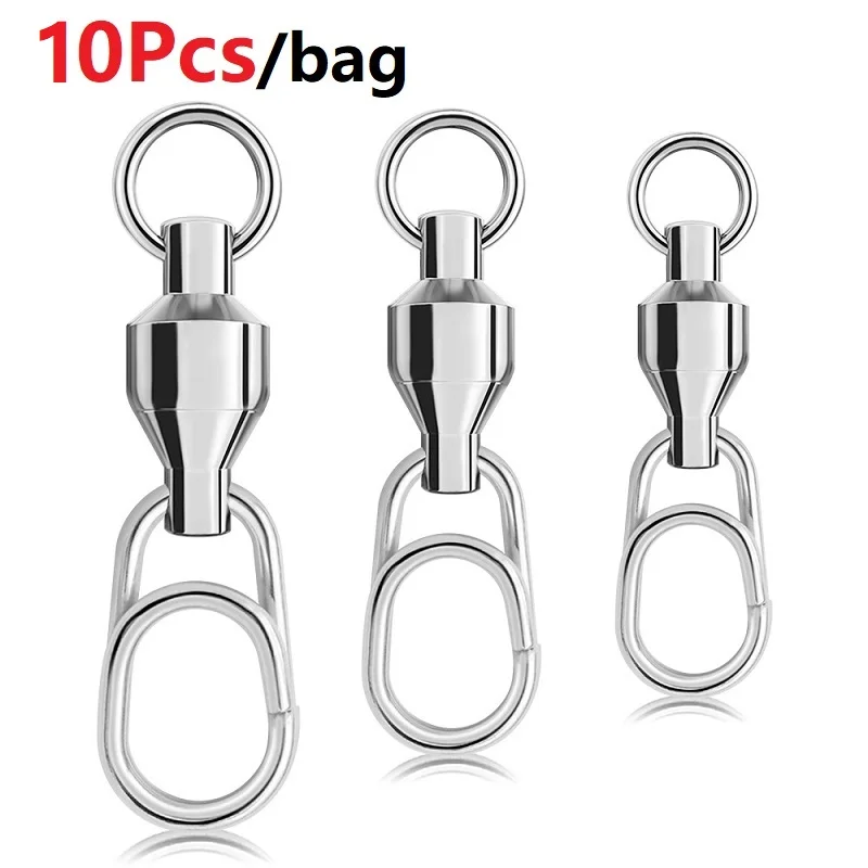Fishing Lure Bait Connector Stainless Steel High Quality Double Swivel Rings Oval Split Rings 10Pcs Fishing Tackle Accessories fishing accessories,fishing tackle,fishing line connectors,fishing swivels,fishing bait