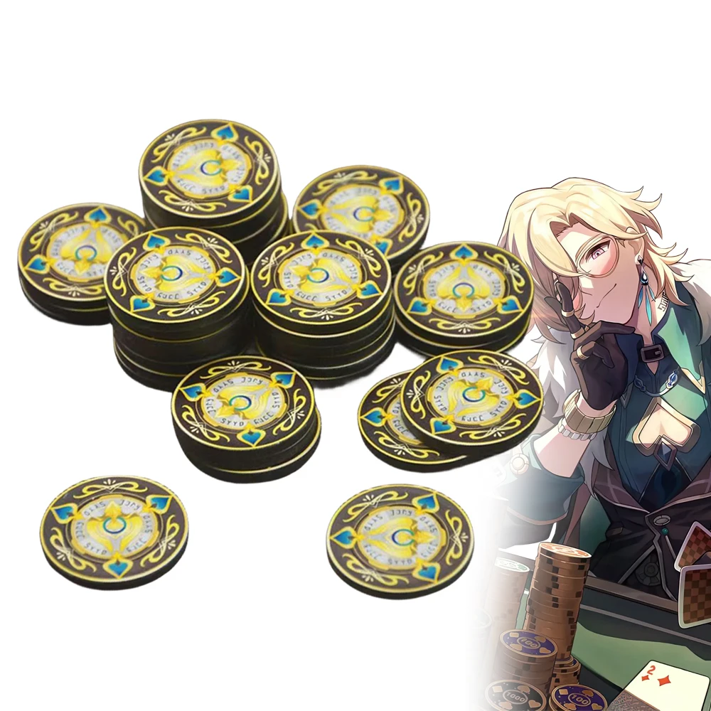 

Game Honkai: Star Rail Aventurine Cosplay Coin Board Games Prop Collect Coins Commemorative Coin Game Props