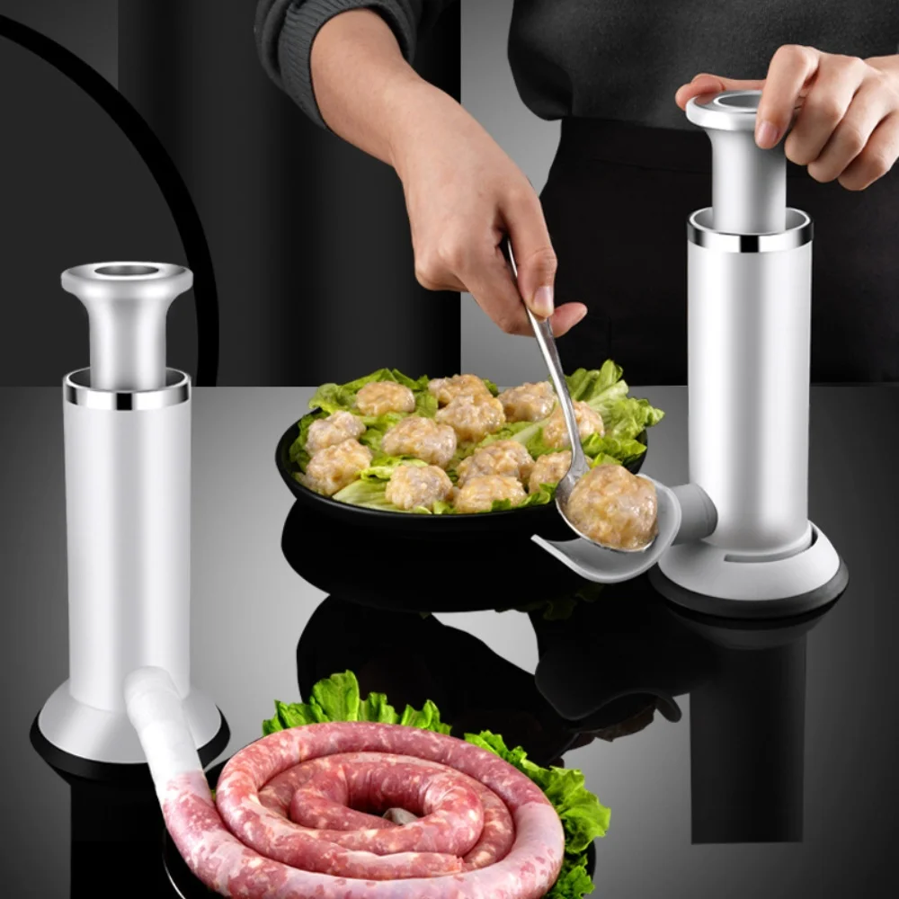 Manual Sausage Filling Machine Meat Stuffer Filler Making Kit Sausage Machine Homemade Meatball Maker Kitchen Tools Supplies sausage stuffer meatball maker