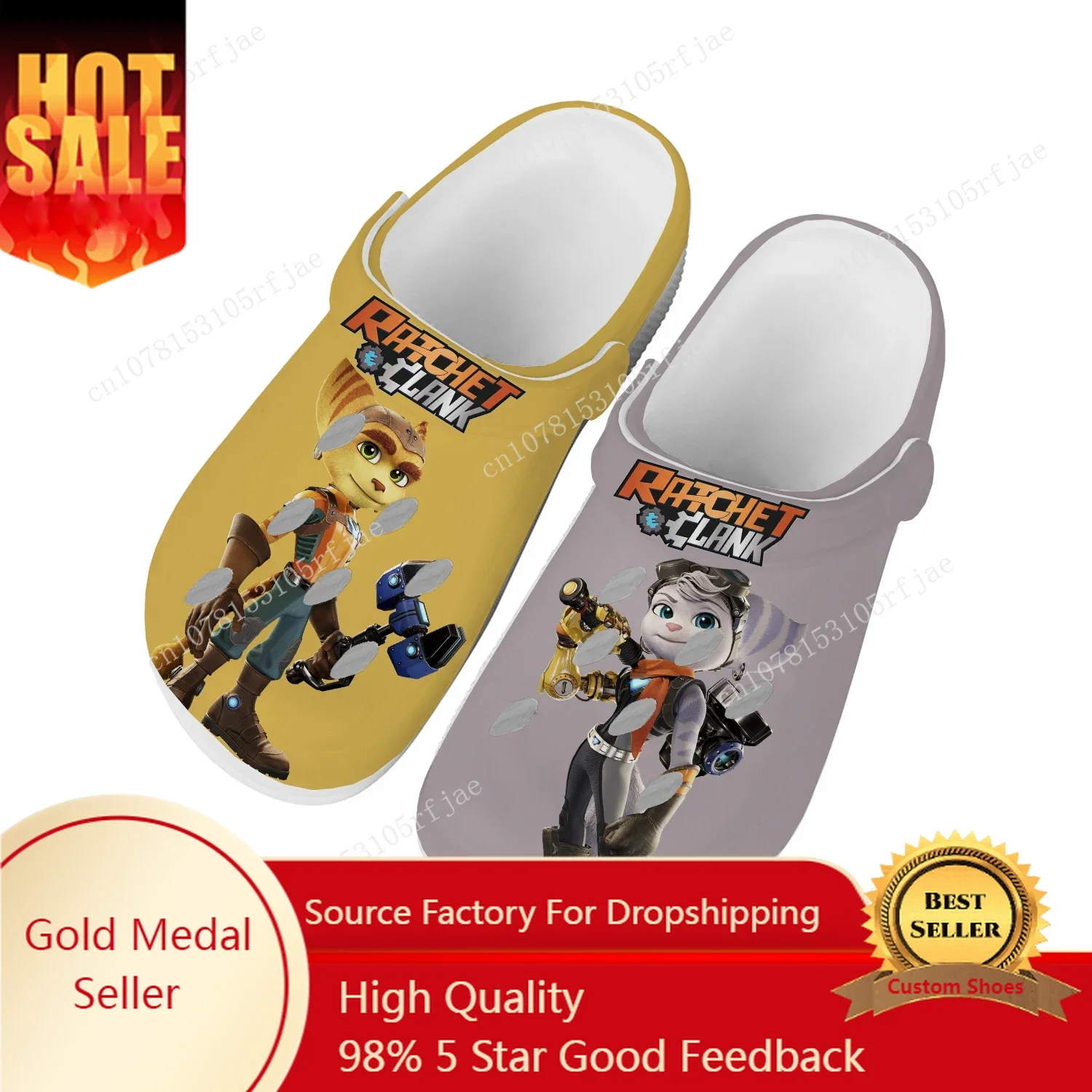 

Ratchet & Clank Rift Apart Home Clogs Hot Cartoon Game Mens Womens Custom Built Water Shoes Garden Beach Hole Slippers Sandals