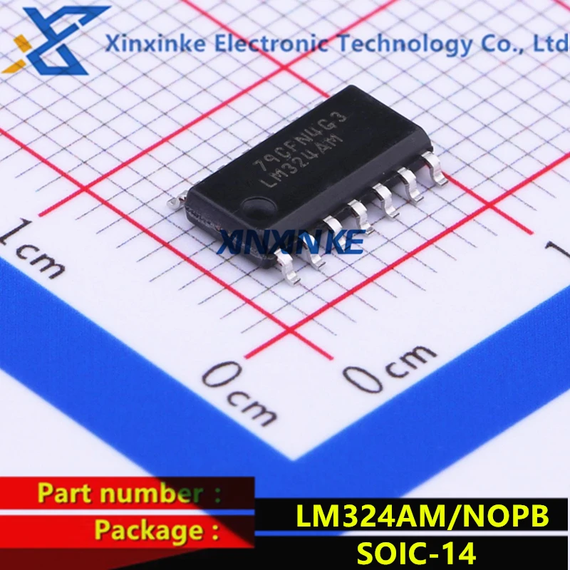 

LM324AM/NOPB SOIC-14 Operational Amplifiers - Op Amps LOW PWR QUAD OP AMP Brand New Original