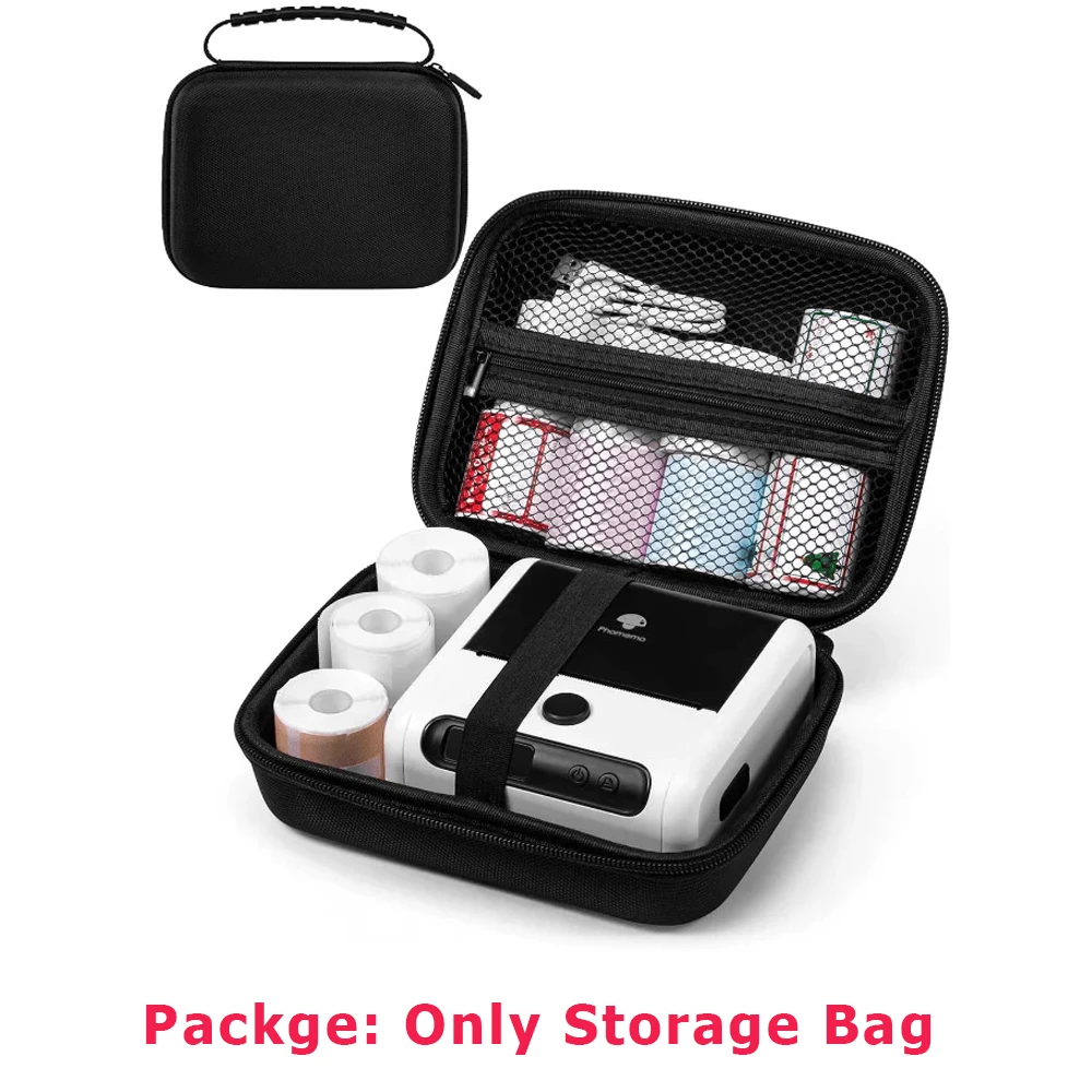 Phomemo Hard Shell Machine Storage Bag Use for M02/M02S/M02Pro/M110/M120/T02/D30 Thermal Label Printer