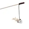 Cat Toy Cat Teaser Stick Handmade Cotton And Linen Woven Wooden Pole Cat Teaser Stick Cute Simulation Mouse Cat Interactive Toy 6