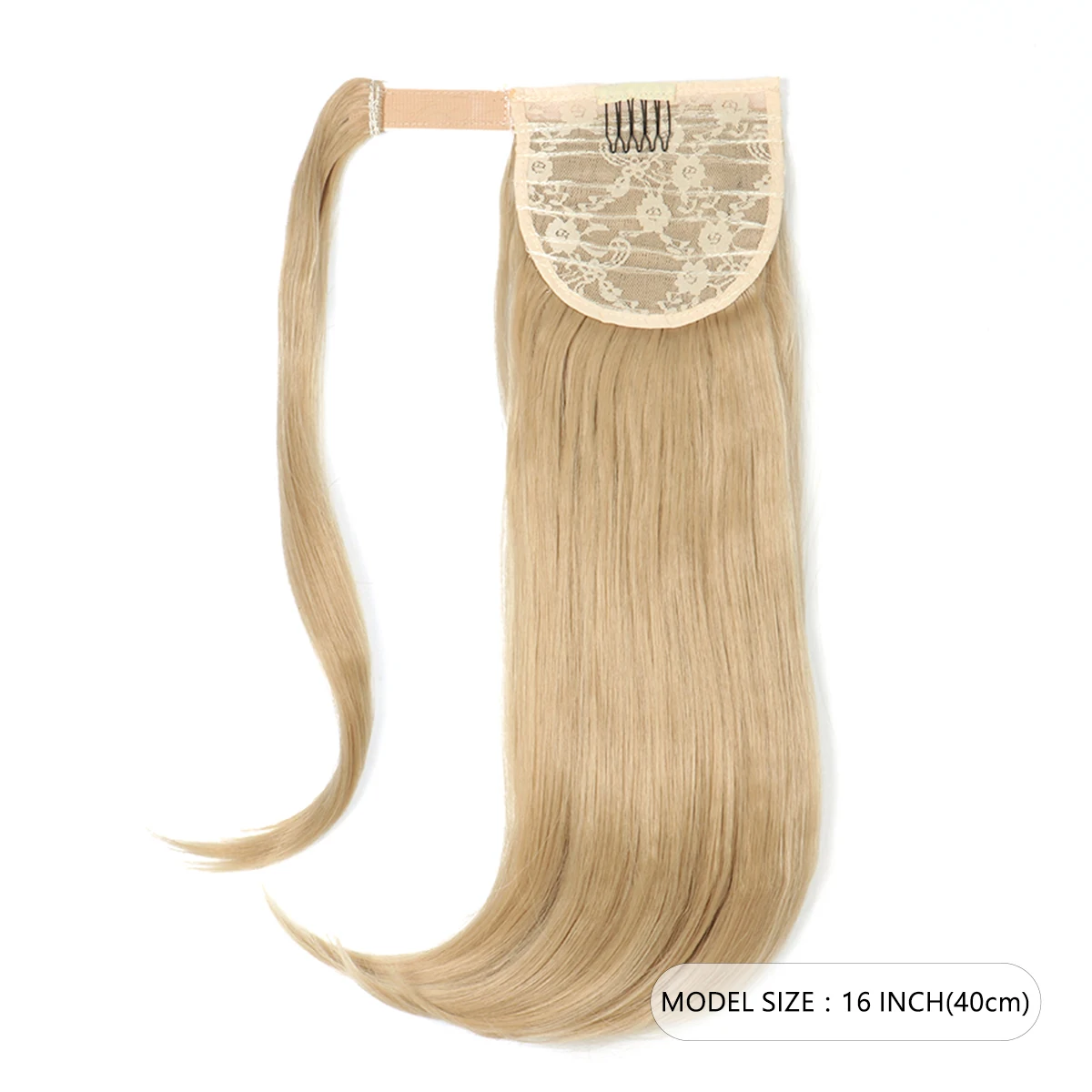 Ponytail Extension Wrap Wig Ladies Natural Ponytail Straight Synthetic Hair High Resistance Fiber Hair Girl 16 Inch fake hair extensions