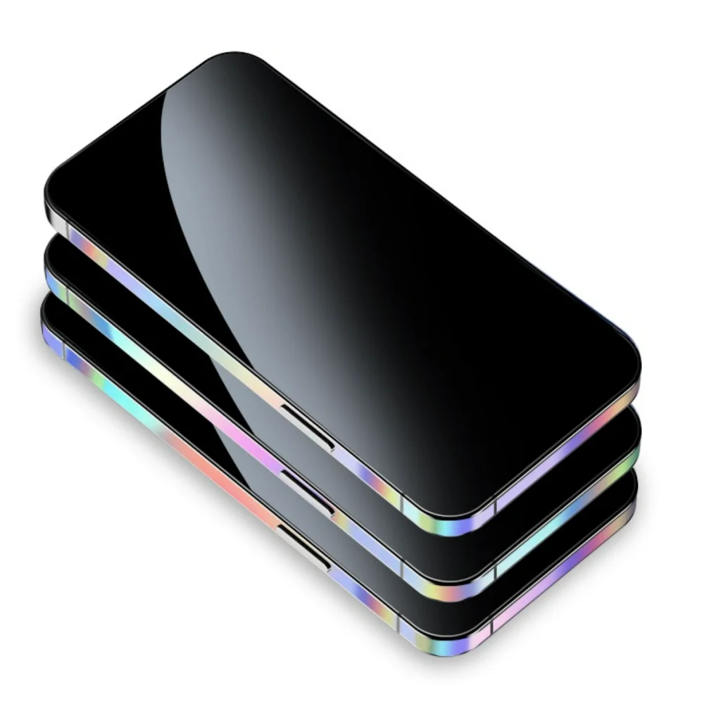 Gowqino A Set Dazzling Luminous Border Protective Soft Film For IPhone 12mini 13Pro 13mini 14 Pro max